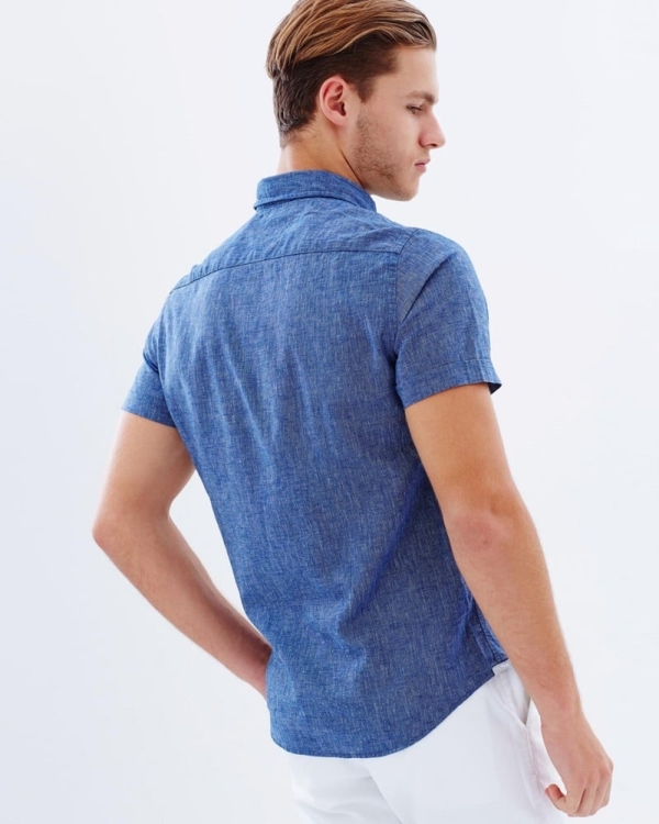 Cotton Linen Chambray Shirt